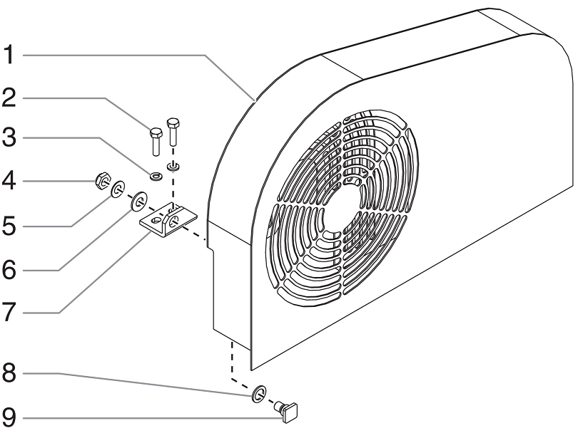 PowrTwin 12000XLT DI Belt Guard Assembly